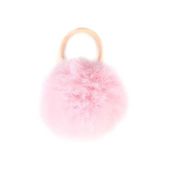 Brelok zawieszka gumka różowy pompon
