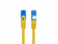 Patchcord Lanberg S/FTP kat.6A 1m LSZH CCA fluke passed żółty