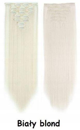 KOLORY różne CLIP IN 6 taśm doczepiane włosy pasemka 60cm jak NATURALNE na Arena.pl