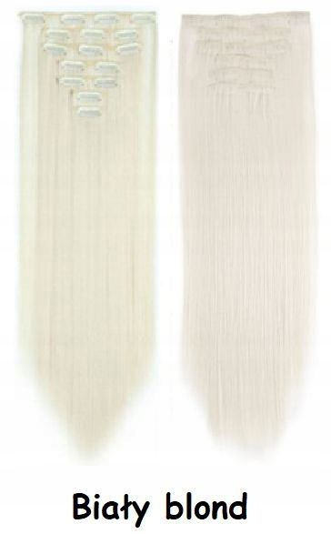KOLORY różne CLIP IN 6 taśm doczepiane włosy pasemka 60cm jak NATURALNE zdjęcie 15