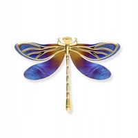 WISIOR BROSZKA WAŻKA TYTAN SREBRO POZŁACANE KOMPLET ŁAŃCUSZEK 55 CM