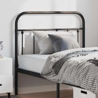 Metalowe wezgłowie, czarne, 100 cm