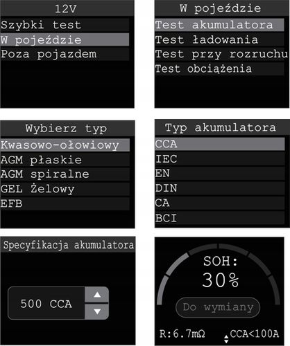 Profesjonalny Tester akumulatorów Vscan BT300 PL na Arena.pl