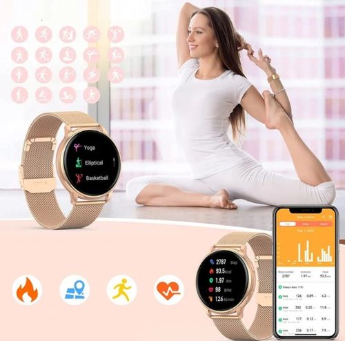 SMARTWATCH ZEGAREK DAMSKI DLA KOBIETY AMOLED ROZMOWY CIŚNIENIOMIERZ MENU PL na Arena.pl