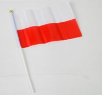 flaga biało - czerwona Polska 12szt. 15,5 x 21,3 cm | 0011