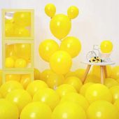 Zestaw balonów żółtych 140 sztuk różne rozmiary