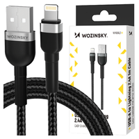 kabel wozinsky wnbal1 usb-a / lightning 2.4a 1 m - czarny
