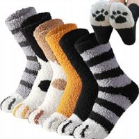 GRUBE SKARPETY DAMSKIE KOCIE ŁAPY CIEPŁE SKARPETKI PREZENT NA WALENTYNKI