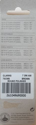 Clarks Sznurówki Woskowane 75 cm Brązowe Okrągłe Eleganckie na Arena.pl