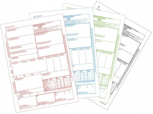 cmr list przewozowy 100 kartek - 4 odcinki - 25 kompletów na Arena.pl