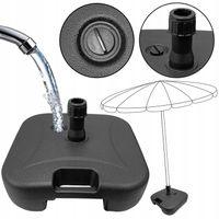 PODSTAWA POD PARASOL OGRODOWY SOLIDNA BAZA OBCIĄŻNIK OBCIĄŻENIE 22L CZARNA