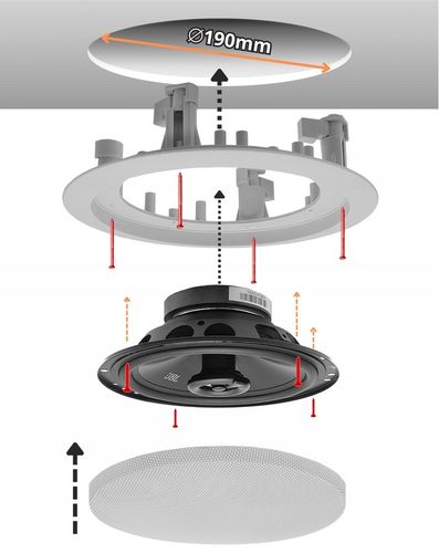 JBL Stage2 65F 165mm 480W Głośniki Sufitowe 2-Drożne | Zestaw na Arena.pl