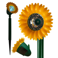 LAMPA SOLARNA WBIJANA KWIAT SŁONECZNIK LED KWIATY SOLARNE OZDOBA DEKORACJA