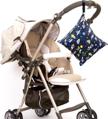 Zestaw 3 Wodoodporne Torby na Pieluchy Kosmos Dinozaury 28x30 i 14x18 cm na Arena.pl