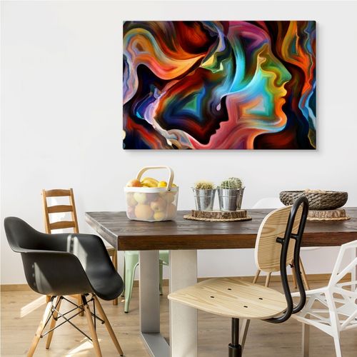 Obraz Canvas Twarze Abstrakcyjne Kolorowe 100cm x 70cm na Arena.pl