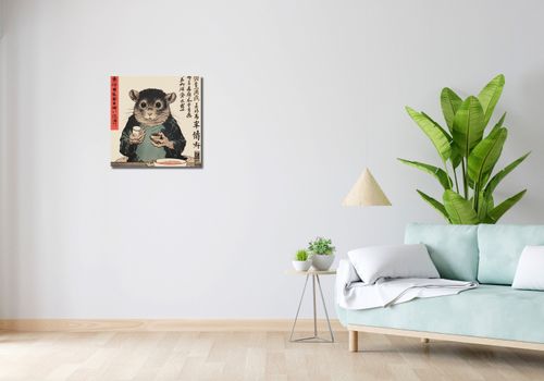 Obraz 50x50cm Kulinarny Rytuał Gryzonia na Arena.pl
