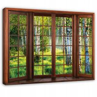 Obraz Na Płótnie Do Sypialni Salonu Okno 3D 100x70