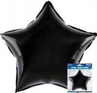 BALON FOLIOWY GWIAZDKA CZARNA DEKORACJA URODZINOWA NA PRZYJĘCIE 3D