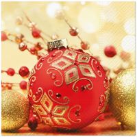 serwetki 33 x 33 cm red and gold bauble 20szt. 00-95