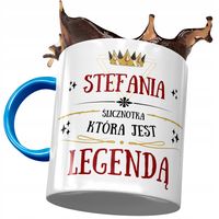 Kubek Błękitny Dla Stefanii Koleżanki Na Prezent Z Nadrukiem Ze Zdjęciem