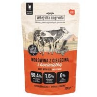 karma mokra dla kota wołowina z cielęciną i kocimiętka 100g wiejska zagroda