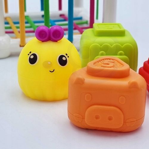 Zabawka Sensoryczna Sorter Kostka Zwierzaki 7 ele. na Arena.pl