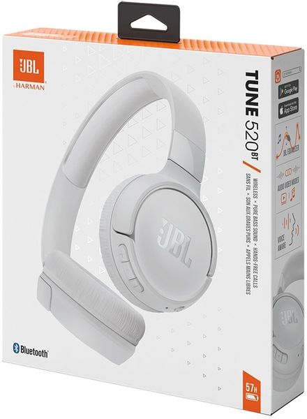 Słuchawki nauszne JBL Tune 520BT Biały zdjęcie 14