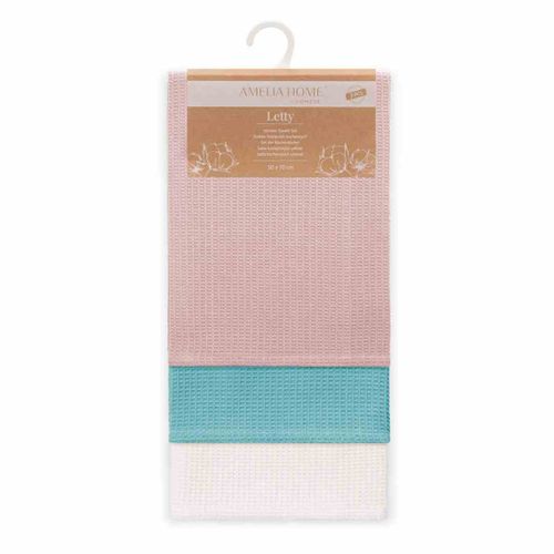 KIT/AH/LETTY/WAFFLE/TURQ&PINKS/3PACK/50X70 na Arena.pl