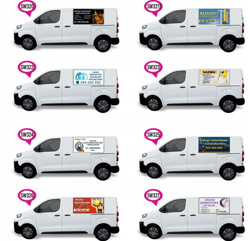 Naklejka Folia na samochód auto reklamowa różne wzory USŁUGI GEODEZYJNE na Arena.pl