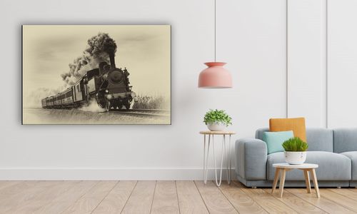 OBRAZ NA PŁÓTNIE 131 Pociąg 90x60cm na Arena.pl