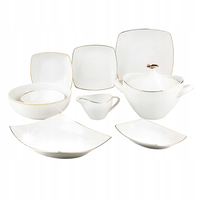 Serwis obiadowy na 6 osób MariaPaula Moderna Gold 24 el POLSKA PORCELANA