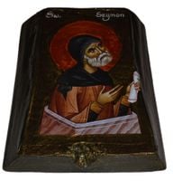 Ikona Święty Szymon patron tkaczy, murarzy, drwali