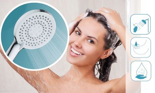 Wodooszczędna słuchawka prysznicowa 5 zakresowa wielofunkcyjna anti-calc na Arena.pl