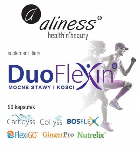 Aliness Duoflexin KOLAGEN TYP I II WIT. C MOCNE STAWY I KOŚCI VEGE 90k na Arena.pl