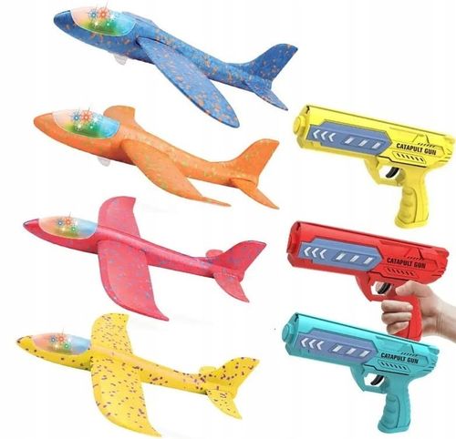 PISTOLET WYRZUTNIA SAMOLOTÓW ZE ŚWIATŁEM RZUTKA samolot LED na Arena.pl