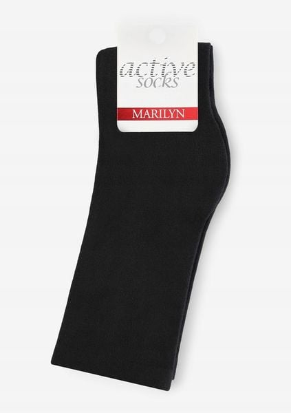 Skarpetki damskie długie Bawełniane polskie czarne active Forte 58 Marilyn zdjęcie 3