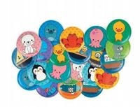 Zabawki do kąpieli - Gra memory Zwierzątka 24 elementy, 2 lata+, Janod