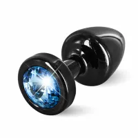 diogol anni round black & blue 25 mm aluminiowy z kryształem