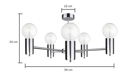 Lampa sufitowa 5xE27 ARDE SILVER na Arena.pl