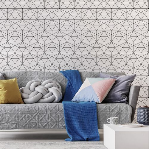 Tapeta Nowoczesny WZÓR Do Sypialni Efekt 3D Linie na Arena.pl