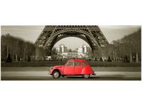 OBRAZ CZERWONY CITROEN 2CV WIEŻĄ EIFFLA