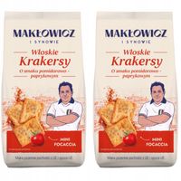 Makłowicz i Synowie Krakersy o smaku pomidorowo-paprykowym 100 g x 2 sztuk