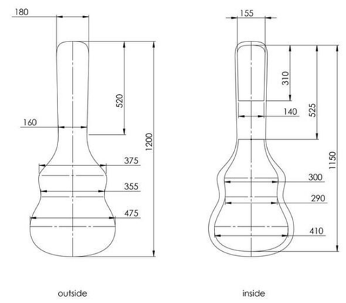 Pokrowiec case twardy z pianką pluszem Gitara Akustyczna 12 strunowa Thomann na Arena.pl