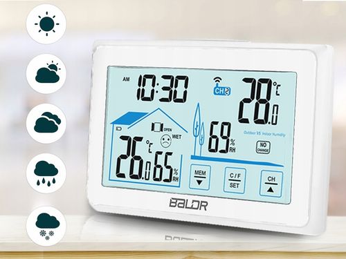 BEZPRZEWODOWA STACJA POGODOWA POGODY HIGROMETR + CZUJNIK na Arena.pl