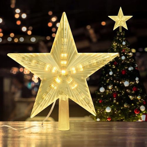 Czubek Na Choinkę Z 31 LED Czubek W Kształcie Gwiazdy, Lampki Choinkowe na Arena.pl
