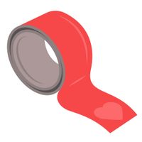taśma do bdsm, czerwona, długość: 15 m. nie przylega, wytrzymała.