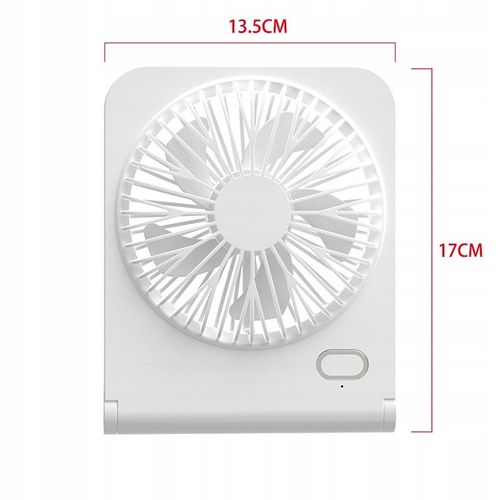 Wiatrak Wentylator Biurkowy Mini Wentylator Biurkowy USB 3 Prędkości Biały na Arena.pl