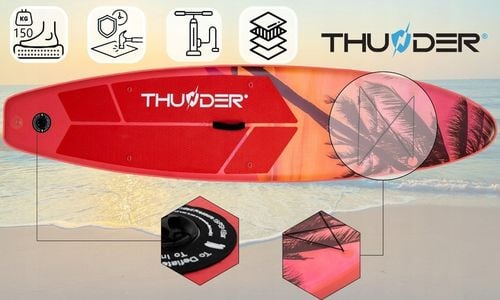 Deska SUP 320CM do pływania bezpieczna pompowana wiosło + akcesoria Thunder na Arena.pl