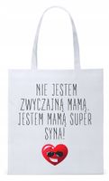 Dla Mamy Mamusi Prezent Torba Eco Biała Shopper Z Nadrukiem Ze Zdjęciem