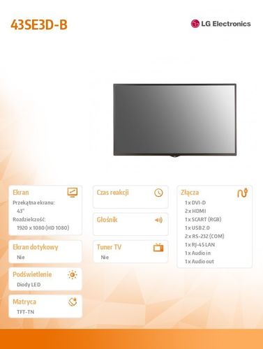 LG Electronics 43SE3D-B na Arena.pl